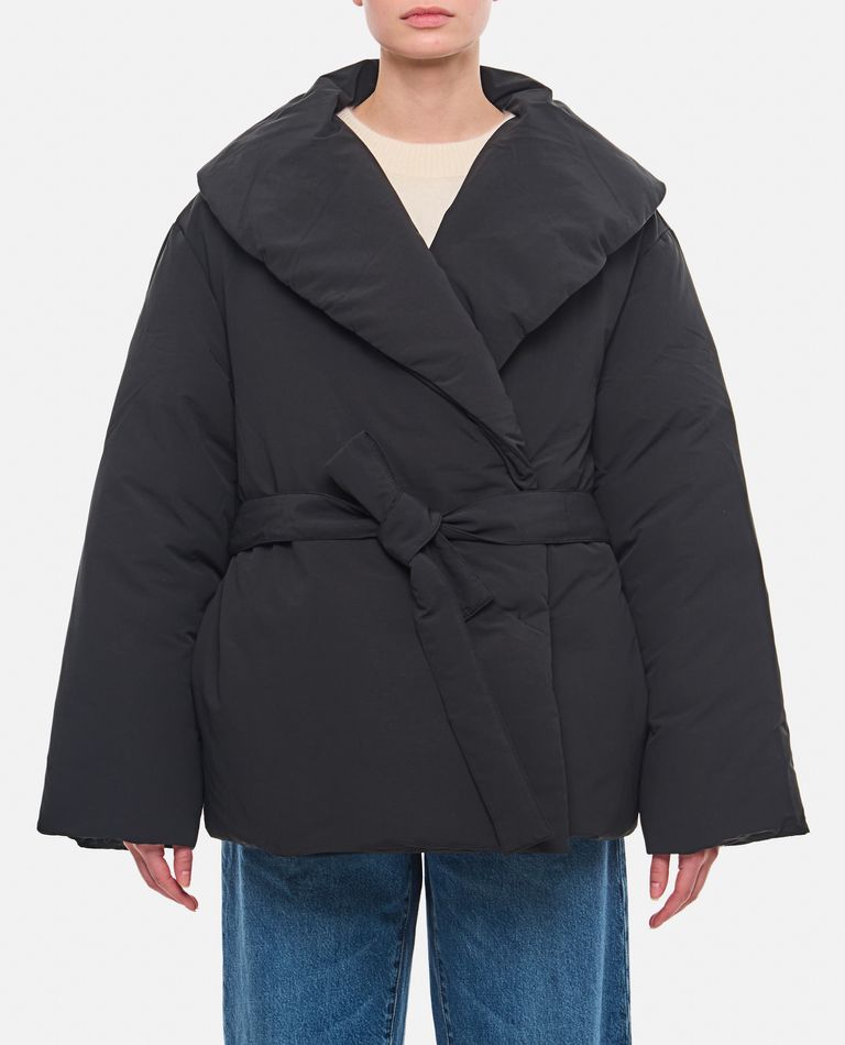 Shop Loulou Studio Cleon Short Puffer Jacket In Black