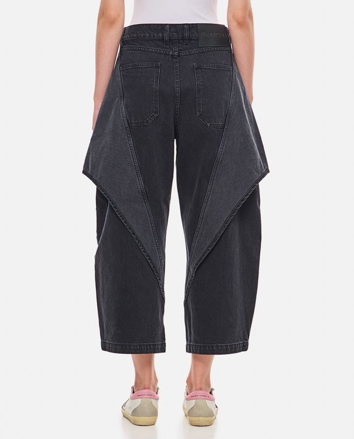 JW Anderson - PANTALONI SCULPT CROPPED IN DENIM_3