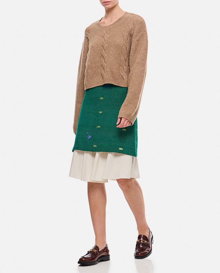 Wales Bonner Green Triumph Midi Skirt In Green
