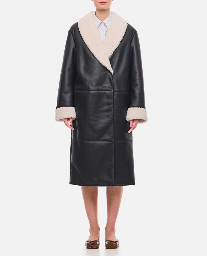 Loulou Studio - ELBE LONG SHEARLING COAT_1