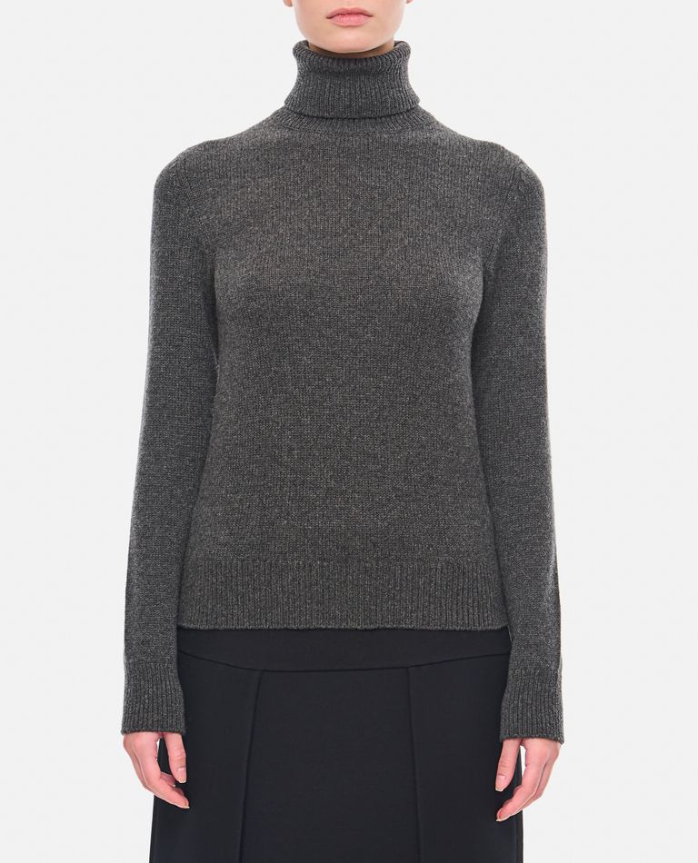 Shop Ralph Lauren Turtleneck Cashmere Sweater In Grey