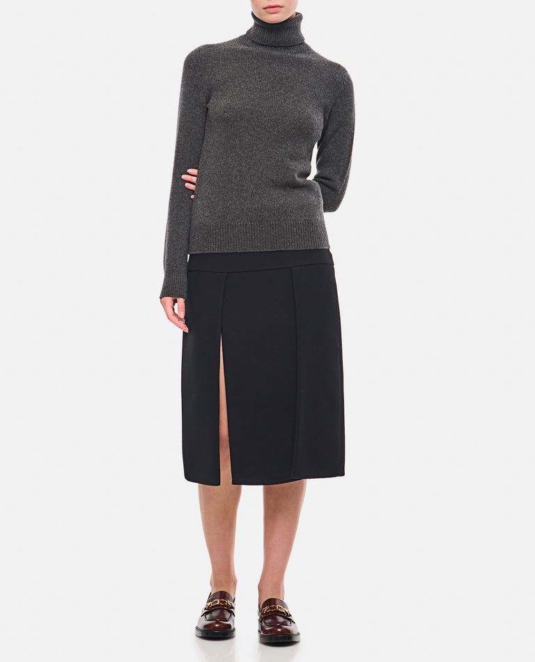 Shop Ralph Lauren Turtleneck Cashmere Sweater In Grey