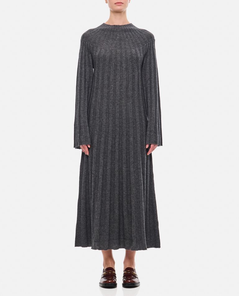 Shop Loulou Studio Irma Knit Dress In Grey