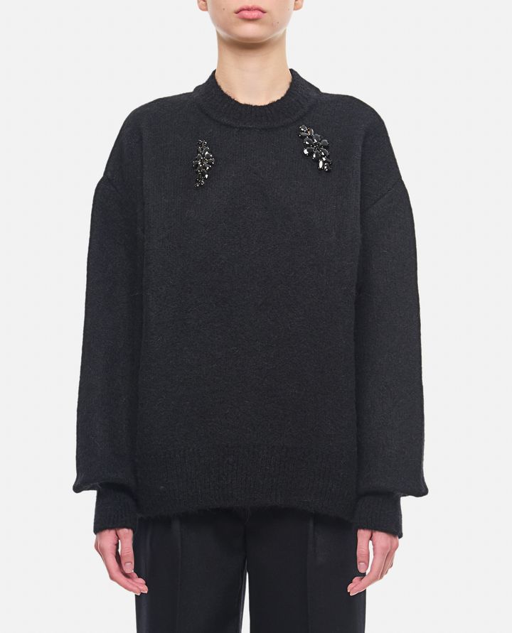 Simone Rocha - ALPACA KNIT RELAXED JUMPER W/ TURBO EMB_1