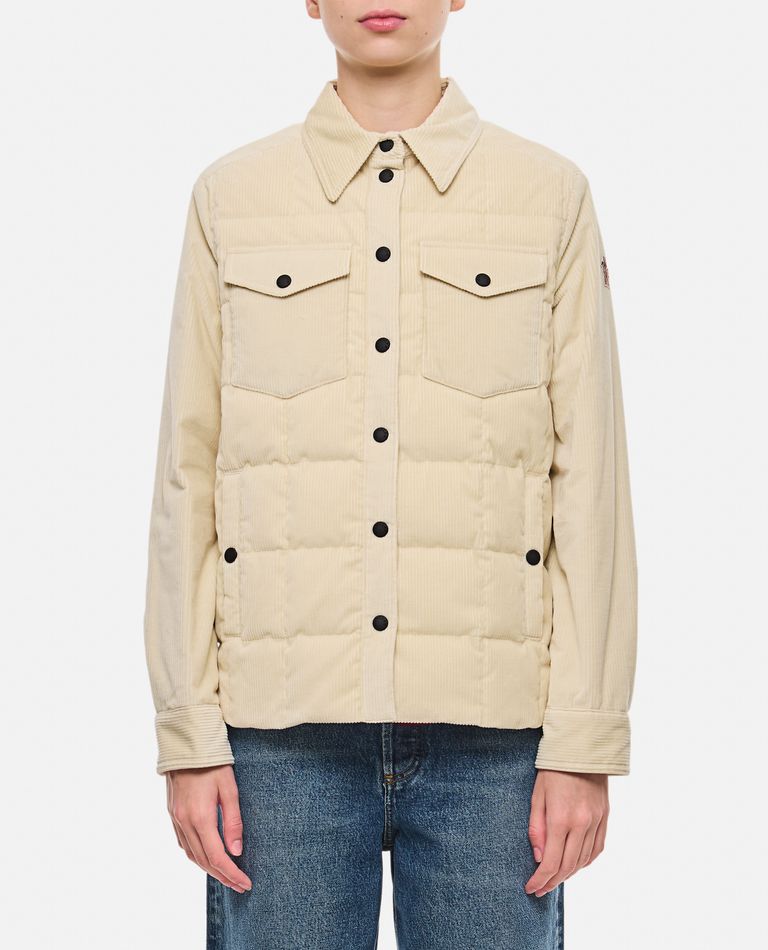 Shop Moncler Paulet Shirt Jacket In White