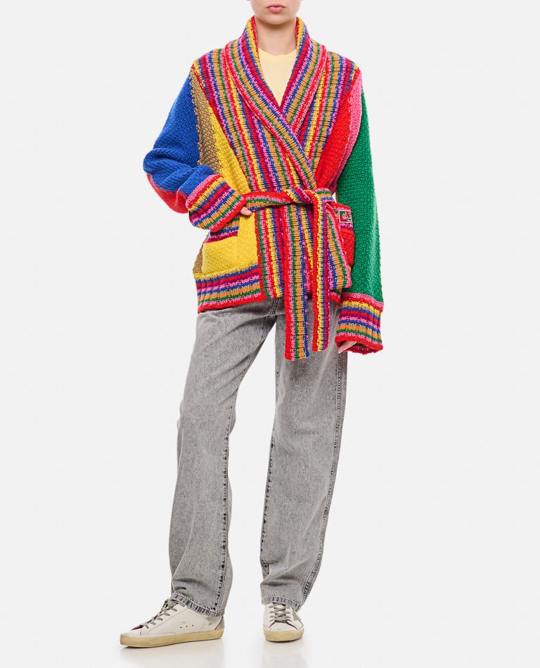 Shop Emilio Pucci Wool Multicolor Cardigan