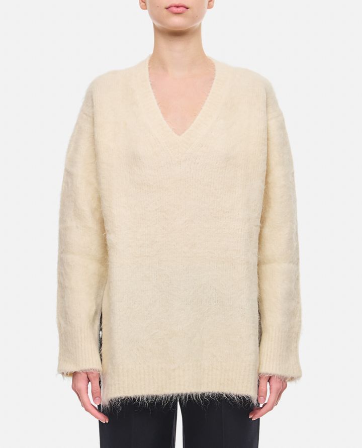 Loulou Studio - GOTO OVERSIZE V NECK ALPACA WOOL SWEATER_1