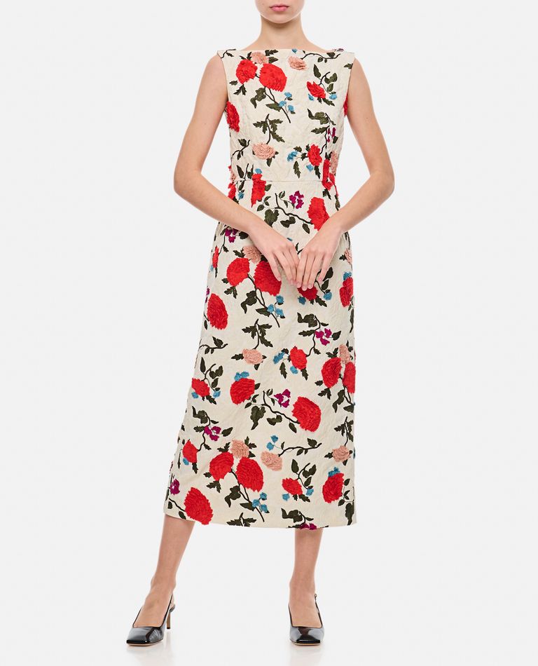 ERDEM BOAT NECK COCKTAIL DRESS 