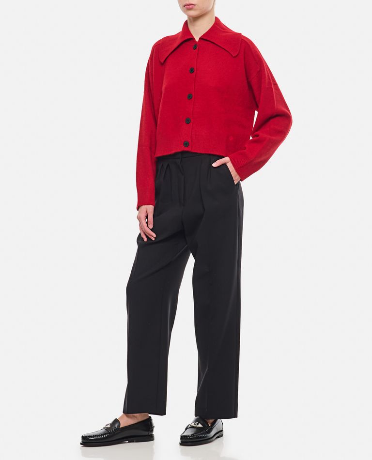 Shop Max Mara Verbano Cropped Wool Pant In Black