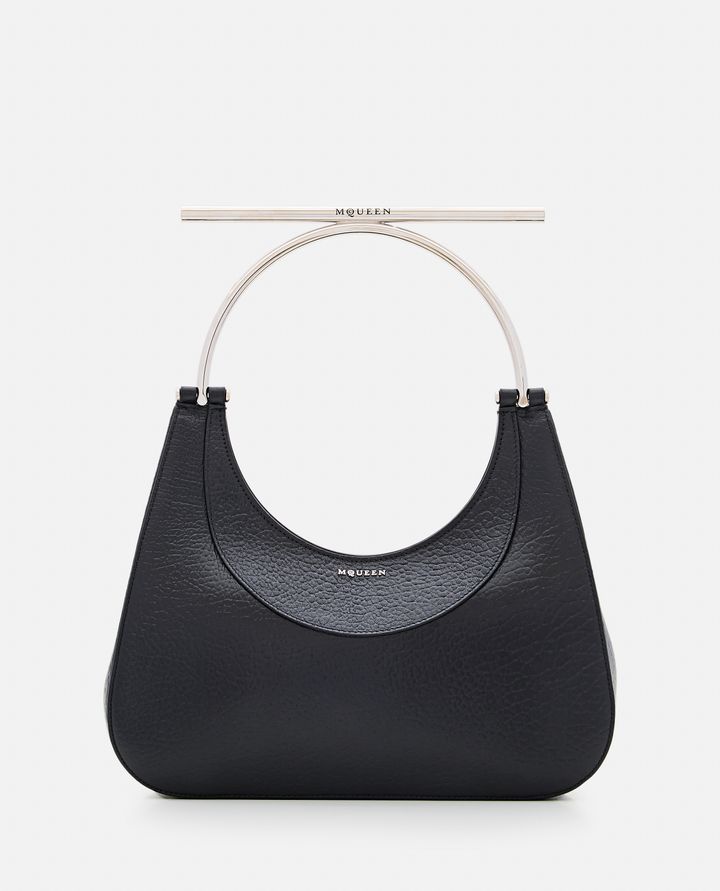 Alexander McQueen - BORSA CROSS-BAR A SPALLA IN PELLE_1