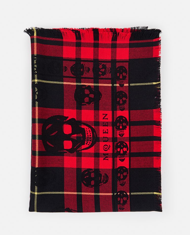 Shop Alexander Mcqueen Tartan Scarf In Red