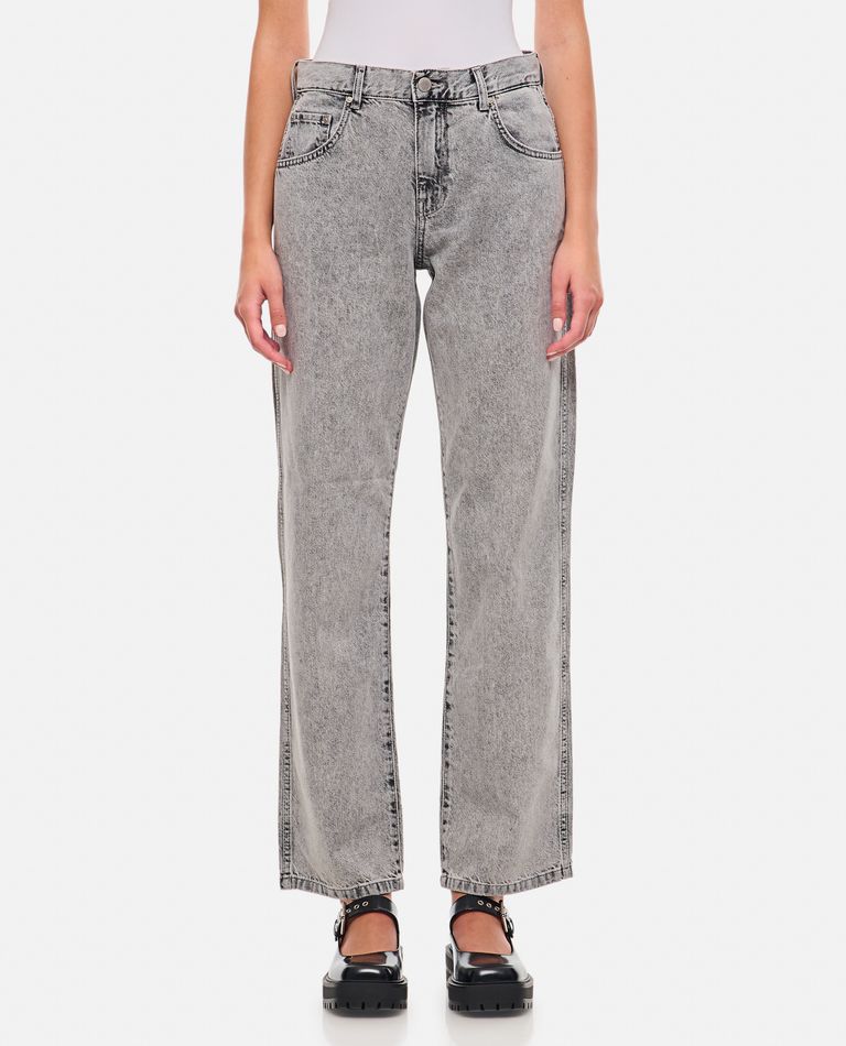 Shop Ag Tenerife Low Rise Straight Denim Pants In Grey