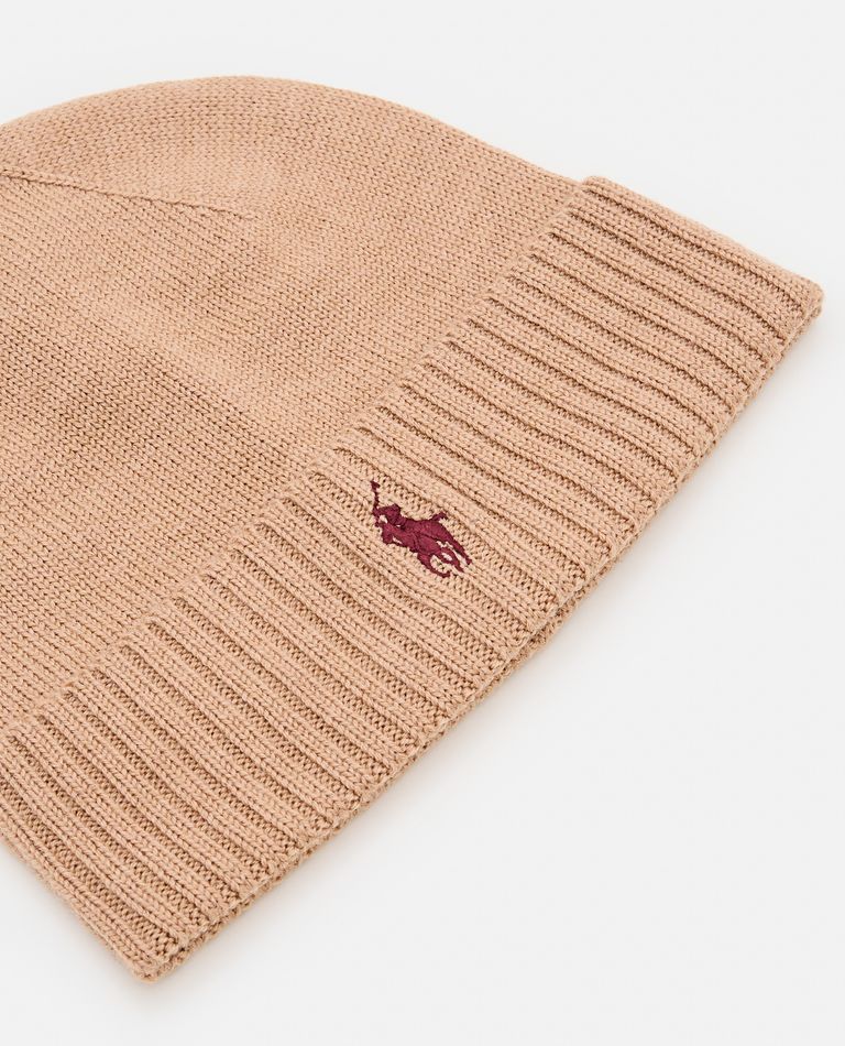 Shop Polo Ralph Lauren Beanie In Beige