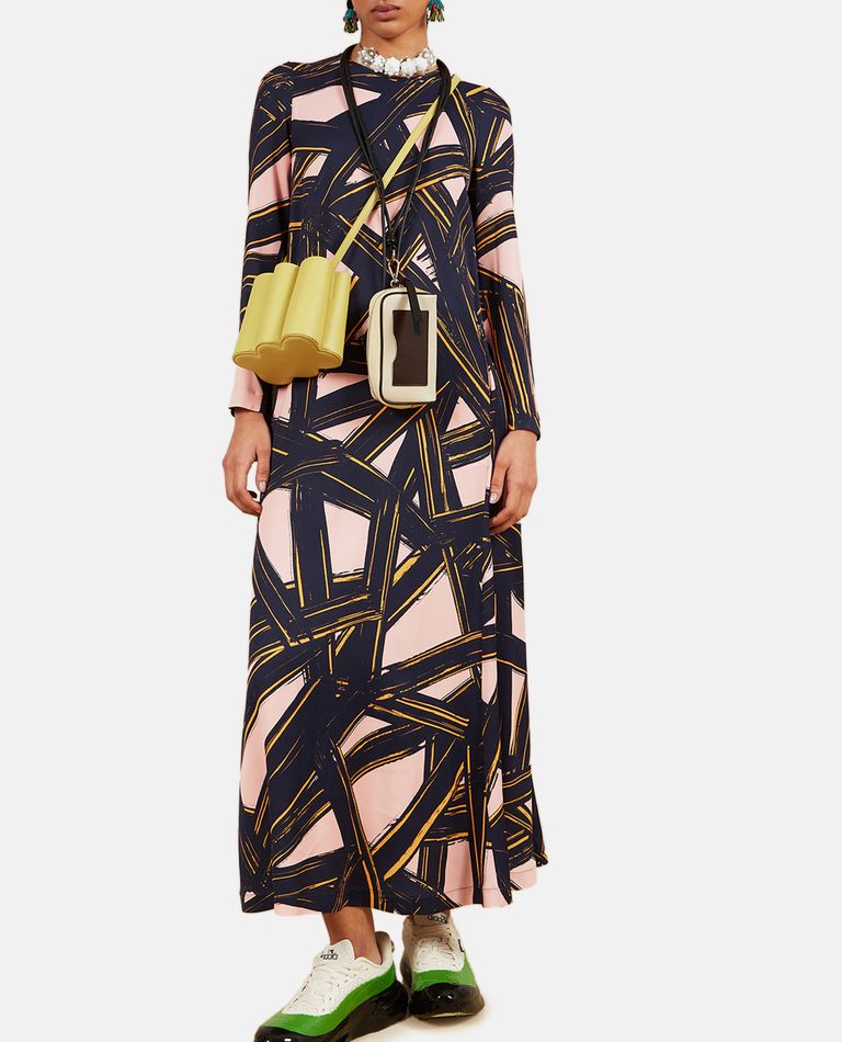 Shop Colville Bell Midi Dress In Multicolor