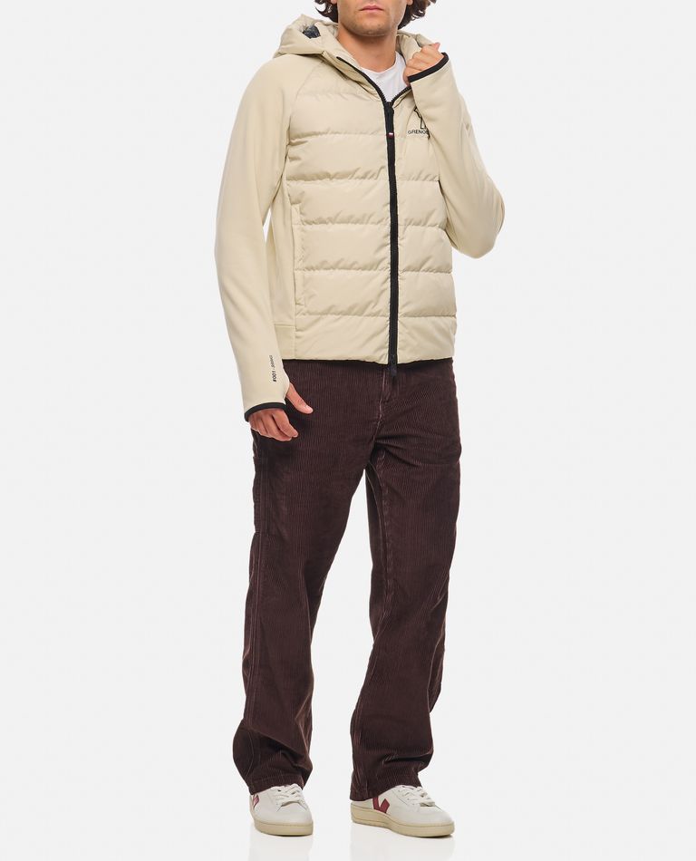 Shop Moncler Zip Up Padded Jacket In White