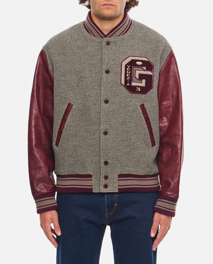 Biffi BOMBER VARSITY CON MANICHE IN PELLE