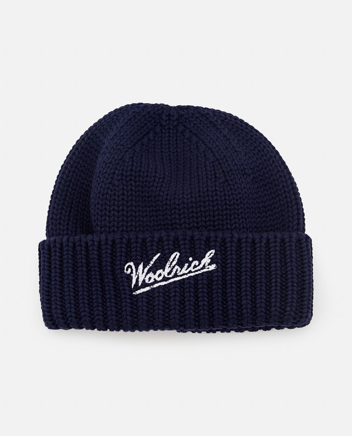 Woolrich - MERINO WOOL LOGO BEANIE_1