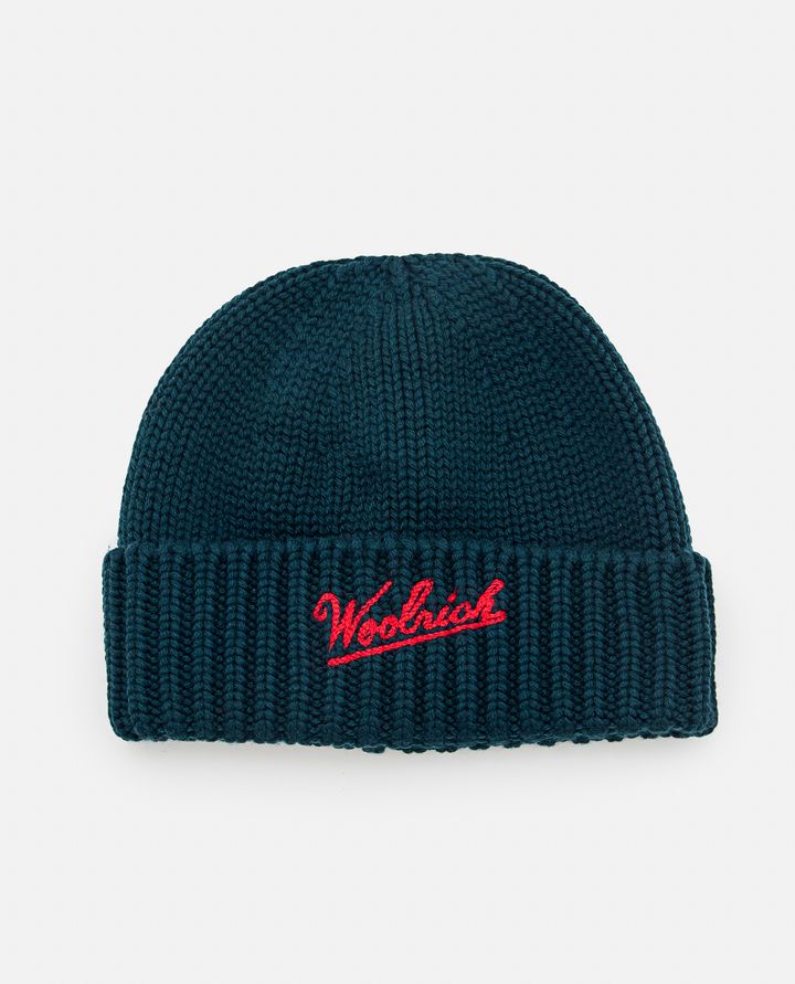 Woolrich - MERINO WOOL LOGO BEANIE_1