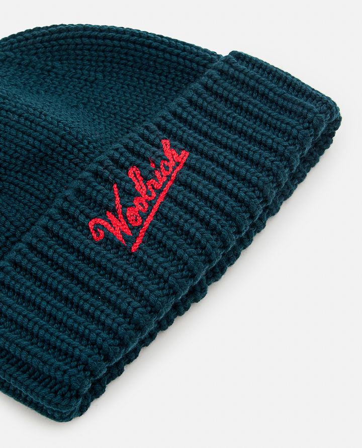 Woolrich - MERINO WOOL LOGO BEANIE_2