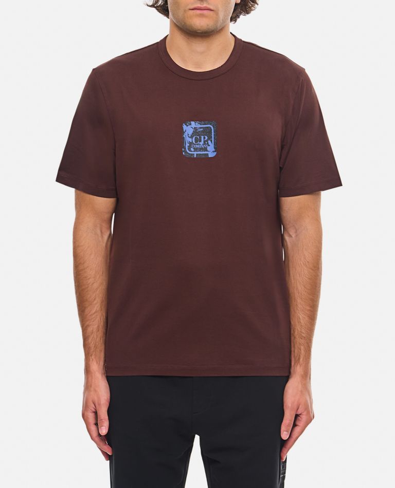 Tシャツ・カットソー C.P. COMPANY Men T Shirts 18CMTS256A110302W Brown C.P. Company 30/1 Label T-Shirt – Escape Menswear