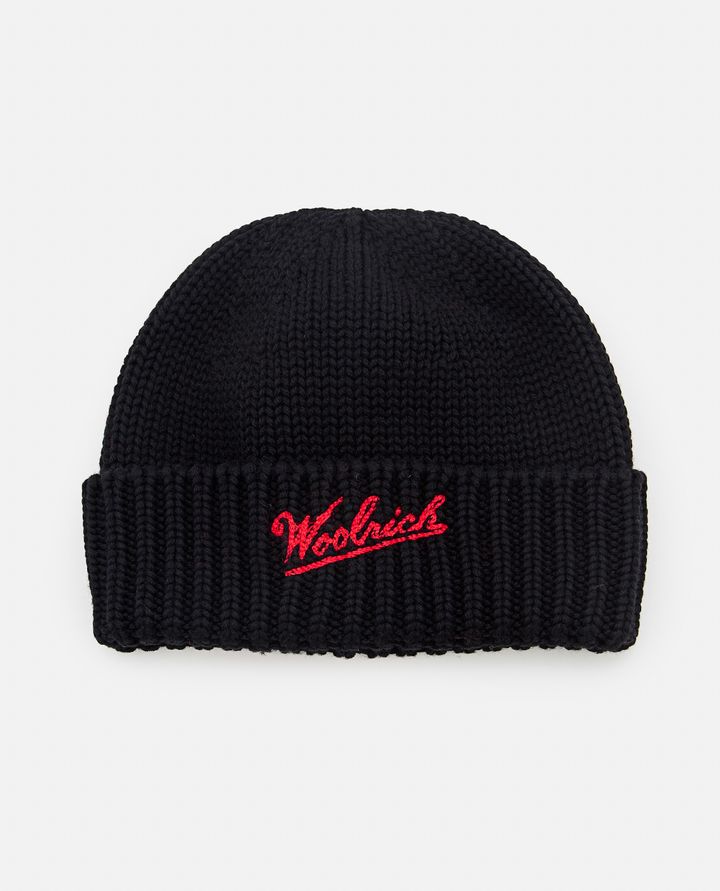 Woolrich - MERINO WOOL LOGO BEANIE_1