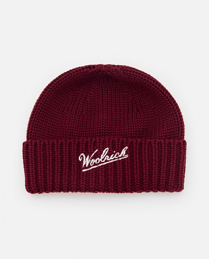 Woolrich - MERINO WOOL LOGO BEANIE_1