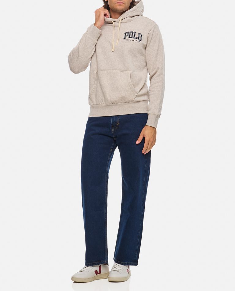 Shop Polo Ralph Lauren Felpa Hoodie In Grey