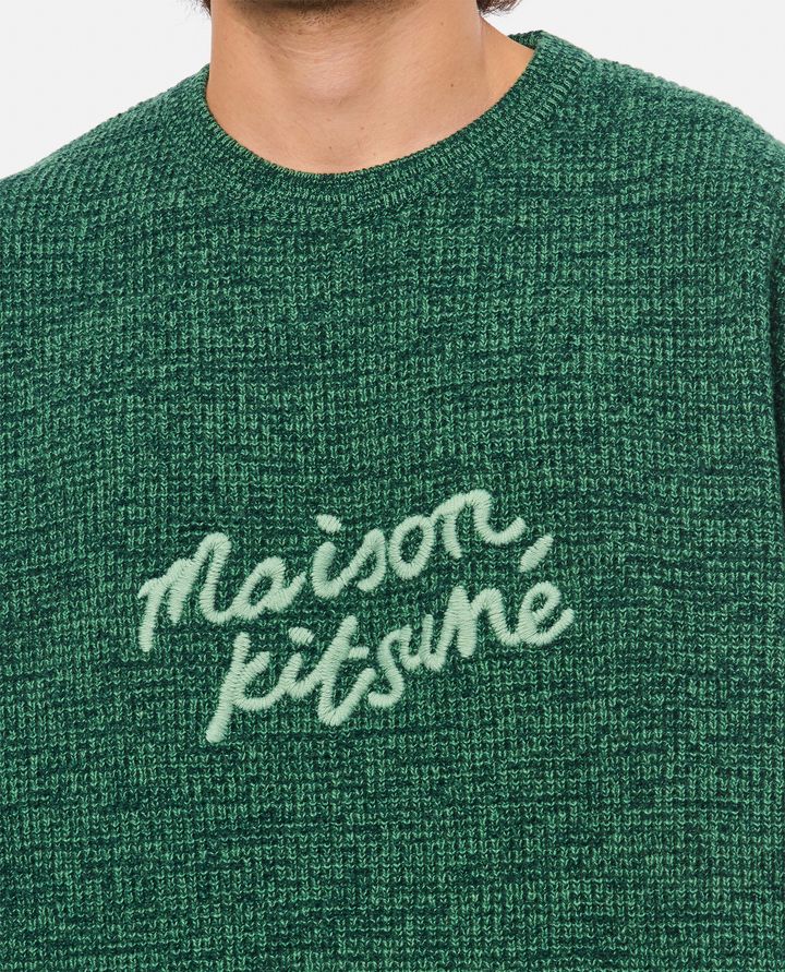 Maison Kitsuné - MAGLIONE GIROCOLLO CON LOGO_4