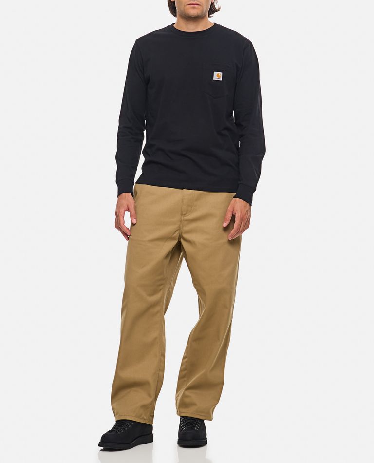 Carhartt Black Long Sleeve Pocket T-shirt In Black