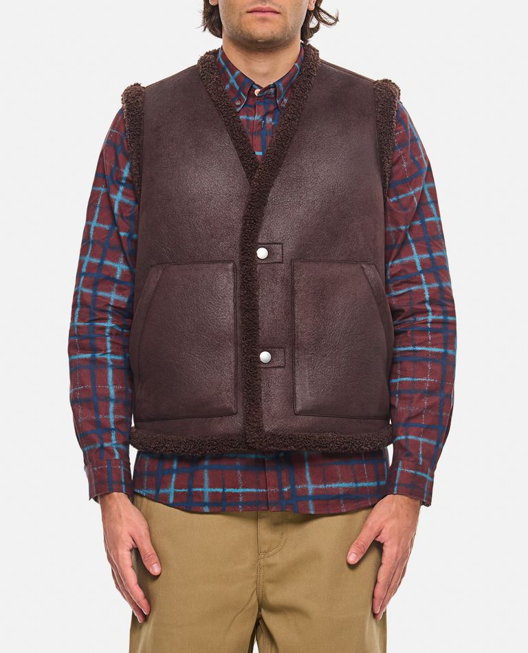 Shop Apc Zachari Gilet In Brown