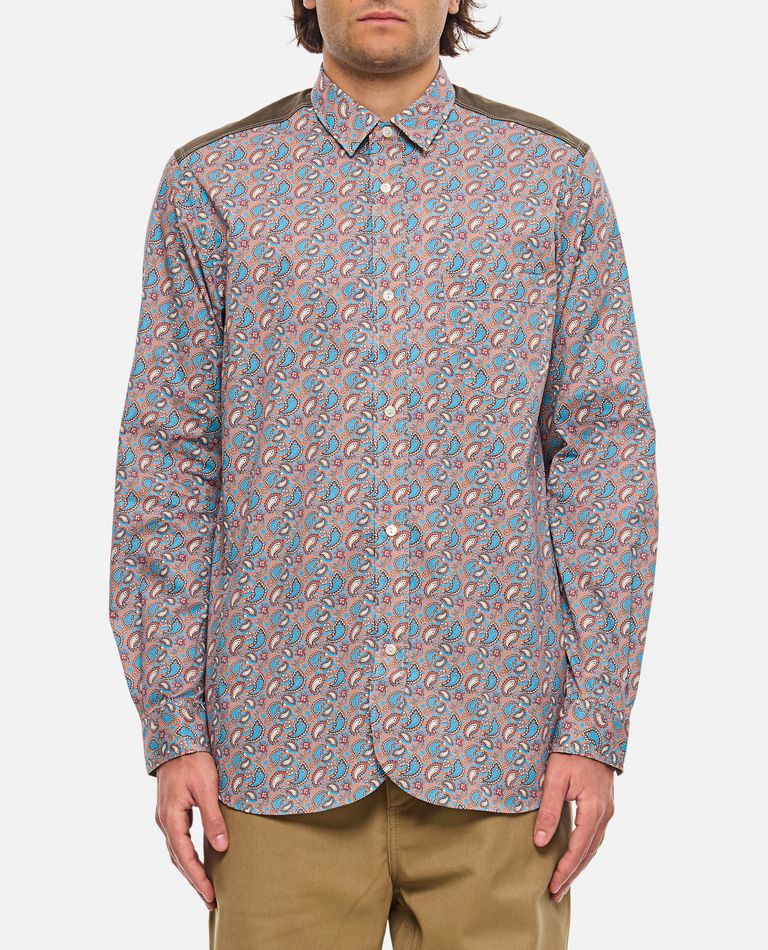 Junya Watanabe Man Paisley Printed Curved Hem Shirt In Multicolor