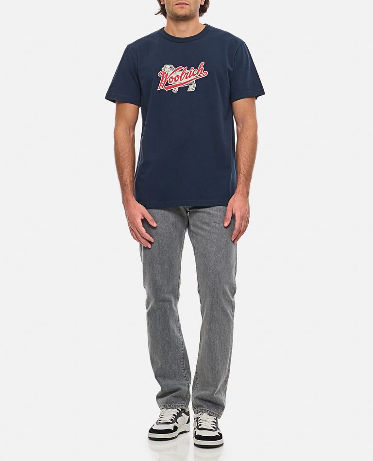 Woolrich Sheep Graphic T-shirt In Blue