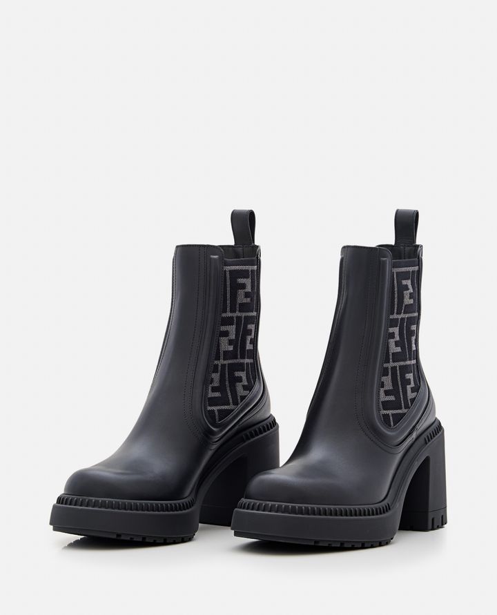 Fendi - HEELED LEATHER BIKER BOOTS_2