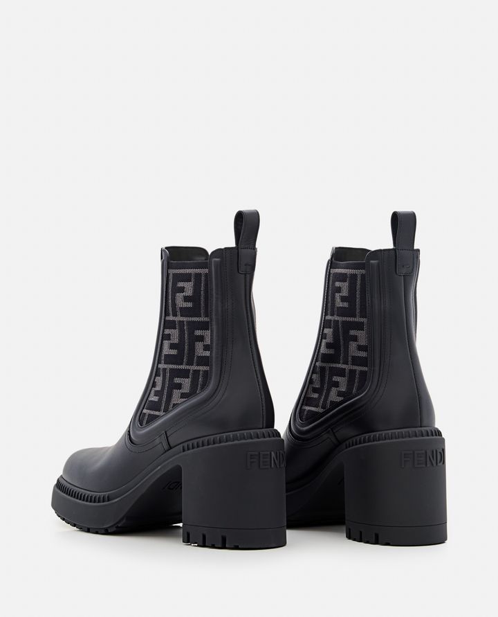 Fendi - HEELED LEATHER BIKER BOOTS_3