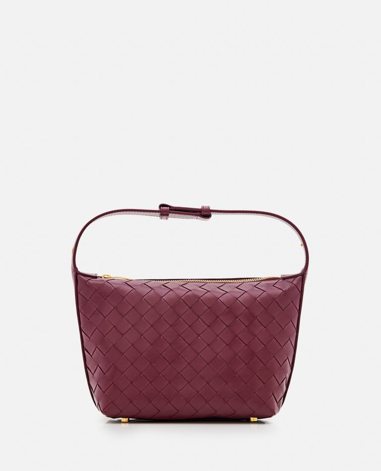 Bottega Veneta Mini Wallace Leather Shoulder Bag In Red