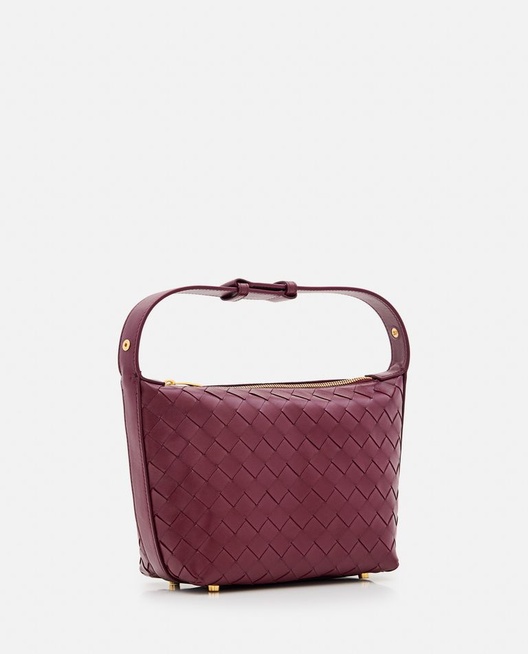 Bottega Veneta Mini Wallace Leather Shoulder Bag In Red