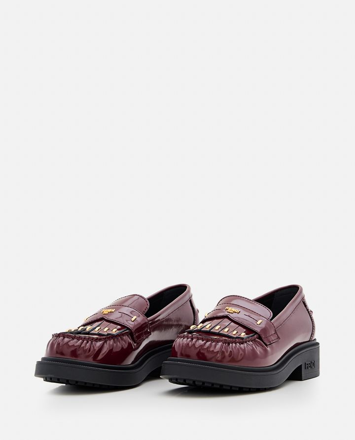 Fendi - LEATHER LOAFER WITH STUDS_2