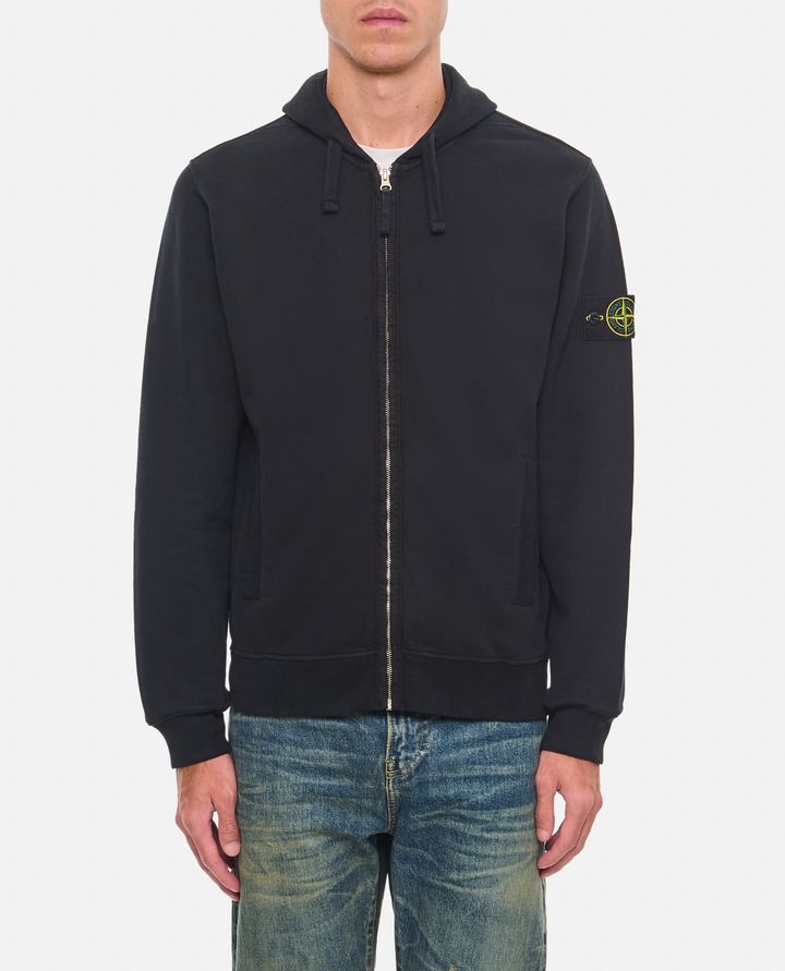 Stone Island - FELPA CON CAPPUCCIO E ZIP_1