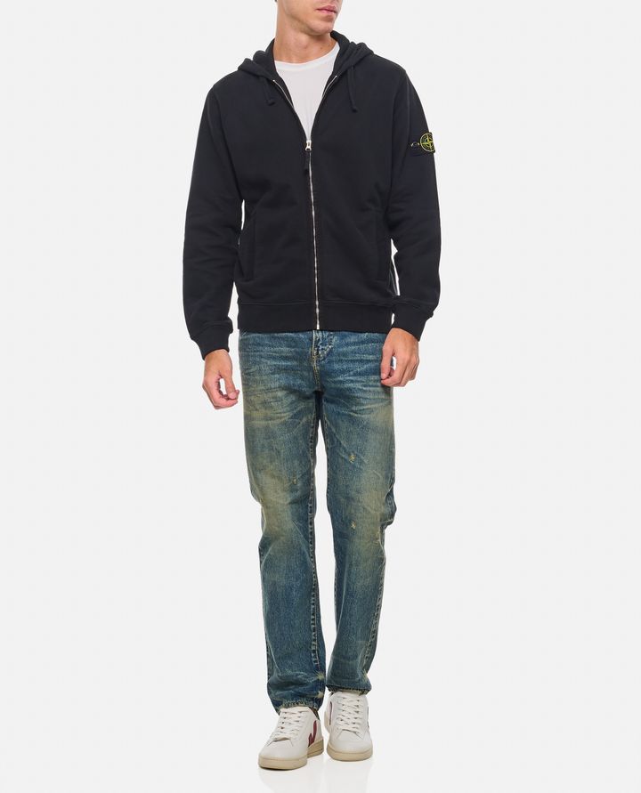 Stone Island - FELPA CON CAPPUCCIO E ZIP_2