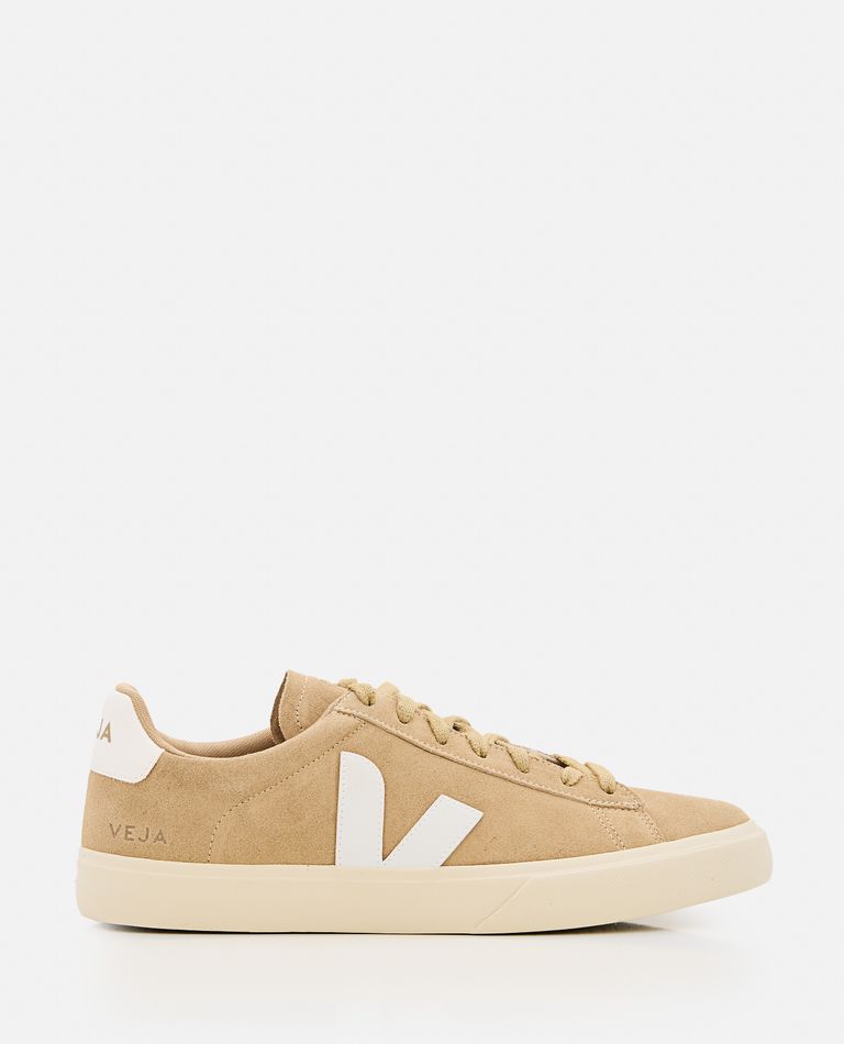 Shop Veja Campo Suede Leather Sneakers In Beige