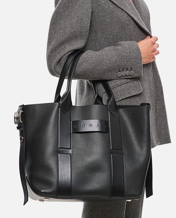 Hogan - MEDIUM SCRIPT BORSA SHOPPING IN PELLE_5