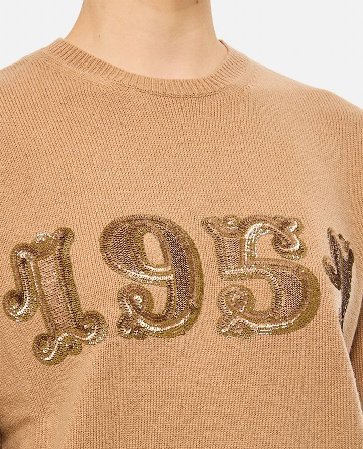 Max Mara - PLATA 1952 SEQUIN LOGO KNIT SWEATER_4