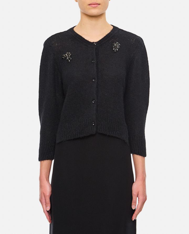 Simone Rocha - CROPPED ALPACA KNIT CARDIGAN_1