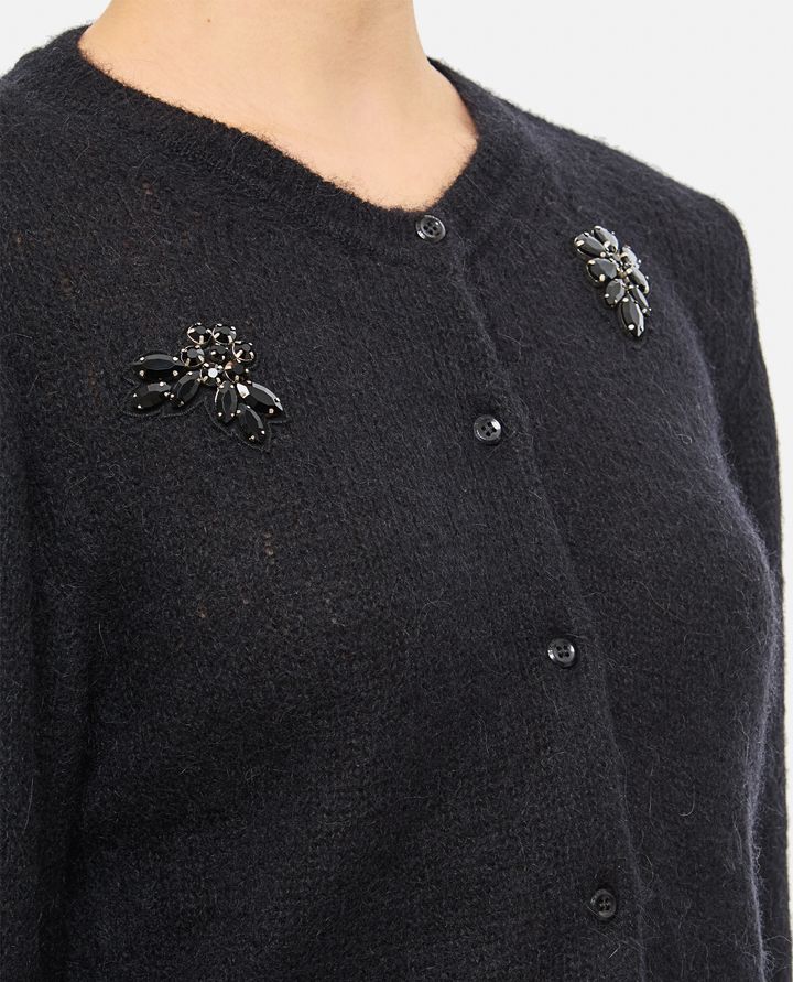 Simone Rocha - CROPPED ALPACA KNIT CARDIGAN_4