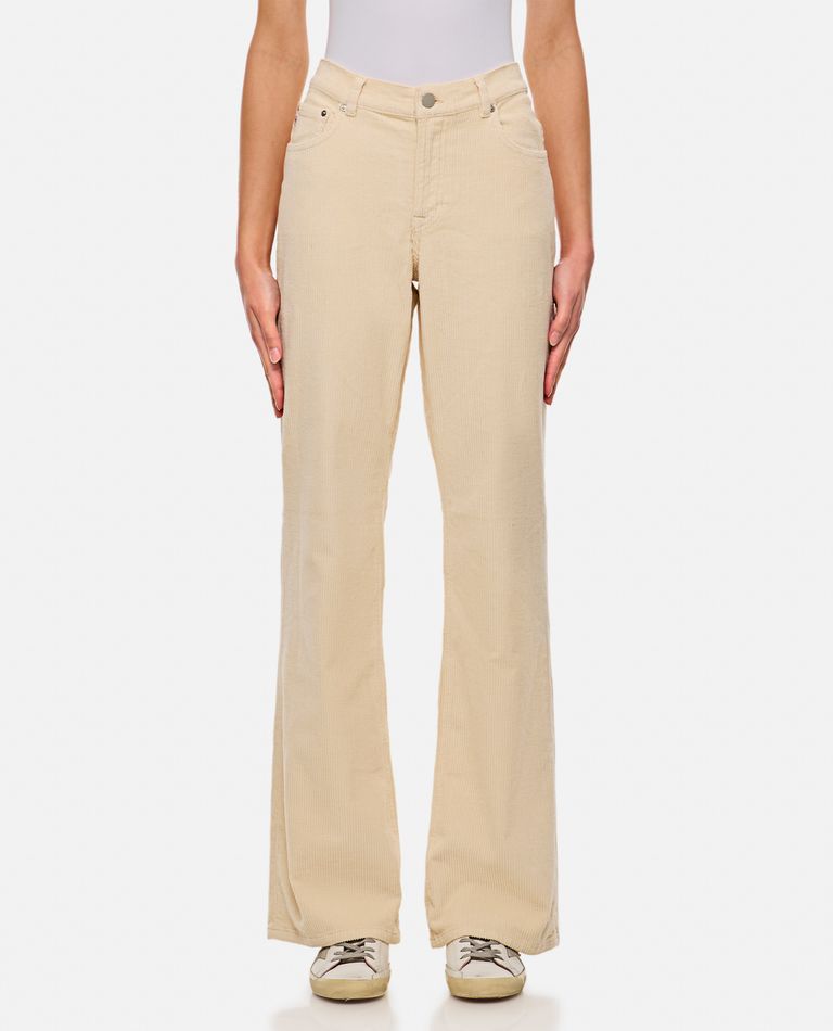 Shop Ag Padua Mid Rise Flare Denim Pants In White