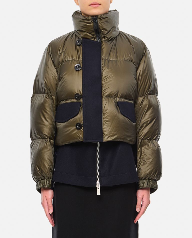 Shop Sacai Padded Blouson In Green