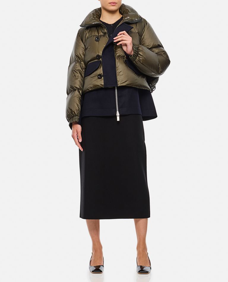 Shop Sacai Padded Blouson In Green