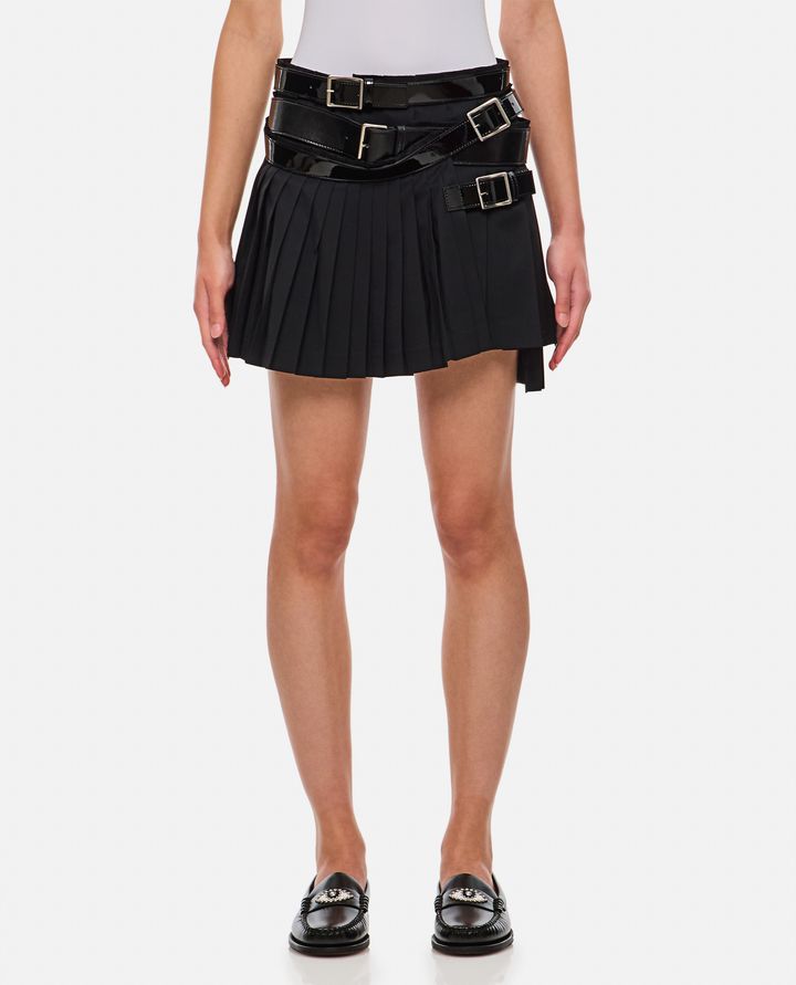 Junya Watanabe - WOOL PLEATED MINI SKIRT_1