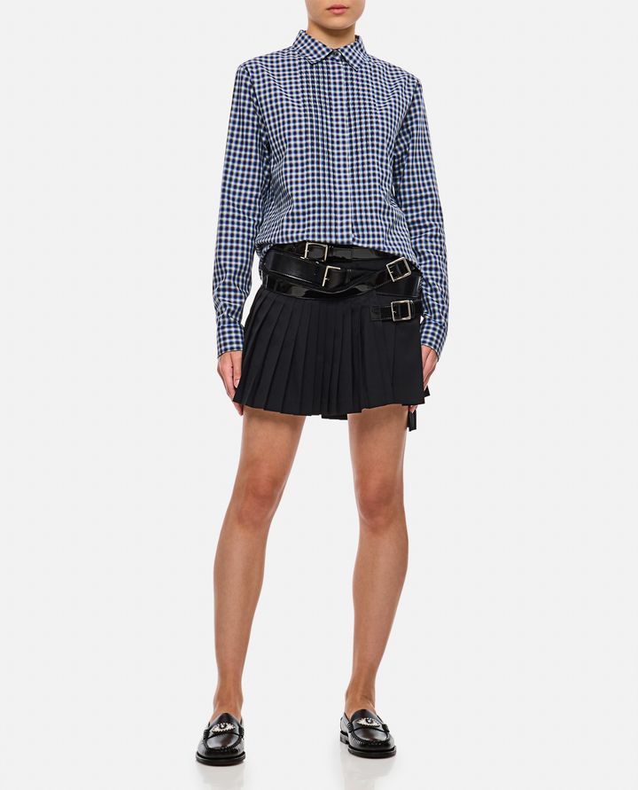 Junya Watanabe - WOOL PLEATED MINI SKIRT_2