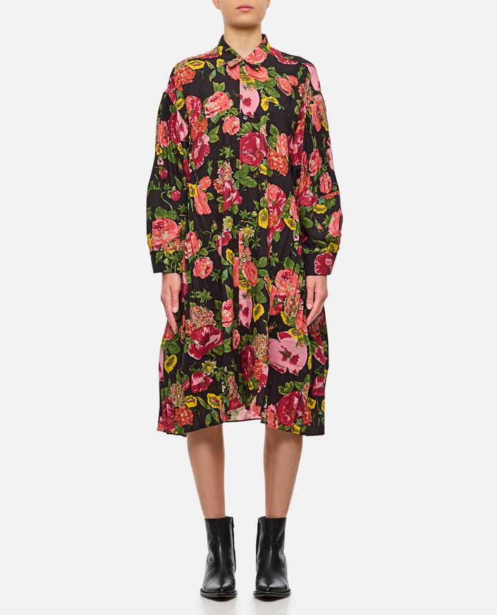 Junya Watanabe - FLOWER PATTERN PRINTED SHIRT DRESS_1